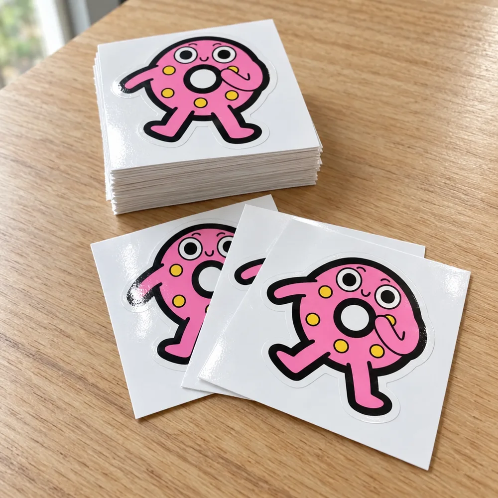 Donut kiss cuts, stacked