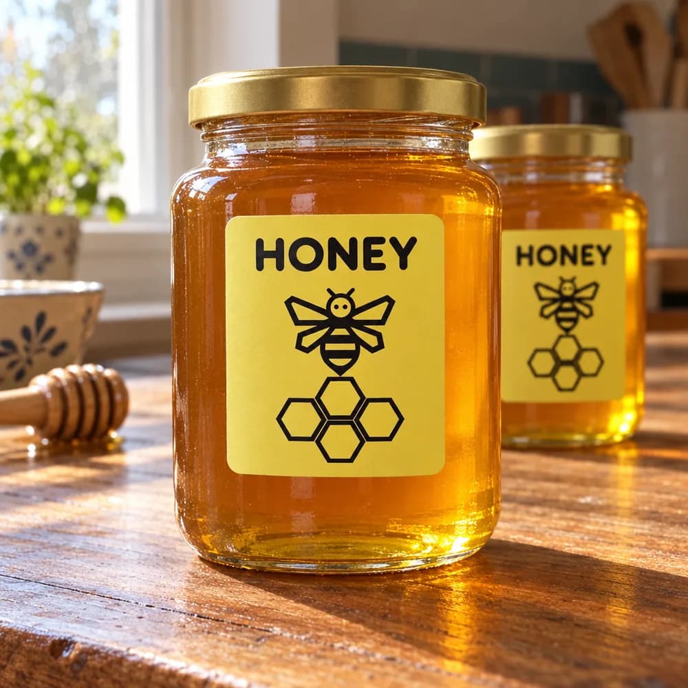 Honey jar labels, Rectangle Stickers