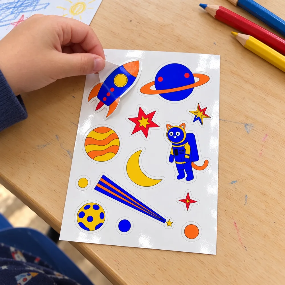 Space sheet, rocket coming off